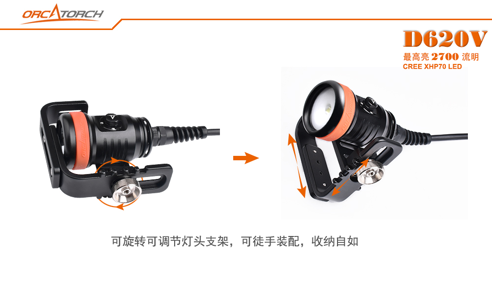 D620V水肺潛水照明,洞穴潛水照(zhào)明,水下探(tàn)險手(shǒu)電筒(tǒng),水(shuǐ)下(xià)救援照明,OrcaTorch91香蕉短视频污下载 D620V水肺潛水照明,洞穴潛水照明,水下探險手電筒,水下救援照明,OrcaTorch91香蕉短视频污下载