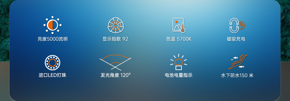 虎(hǔ)鯨(jīng)OrcaTorch,水下攝影補光(guāng)燈(dēng),潛水補光燈,潛(qián)水無線主燈,潛水手電筒