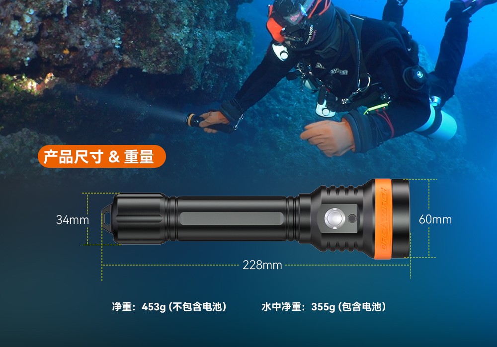 91香蕉短视频污下载OrcaTorch,D850手持式潛水燈,多燈源水(shuǐ)下照明,便攜式潛水,水下攝影補(bǔ)光燈