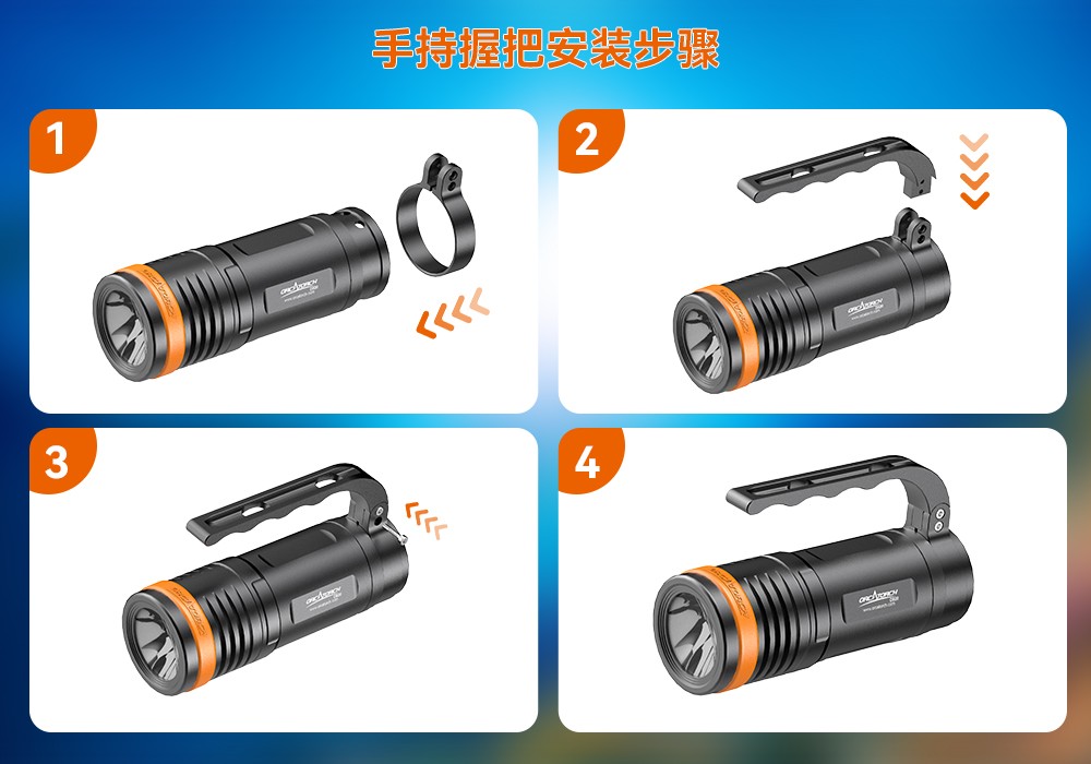 D920潛水無線主燈(dēng),水(shuǐ)下技(jì)術主燈,潛水照明燈,水域救援照明(míng),91香蕉短视频污下载OrcaTorch